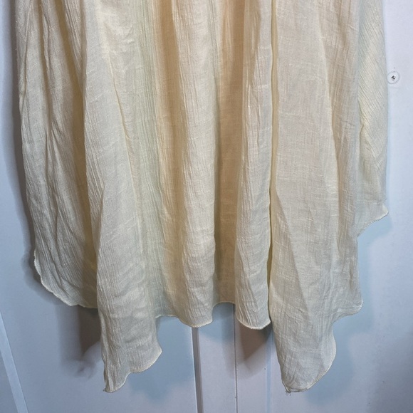 Rebellion | Cream Lace Sleeveless Boho Dress - Asymmetrical hem - Large - Picture 4 of 6